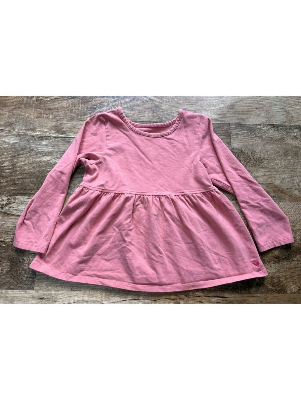 Pink Chicken Girls Pink Long Sleeve Dress Size 8Y Cotton Blend